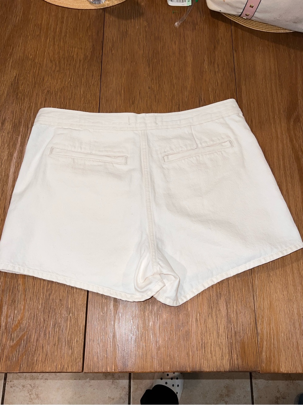 Madewell Ivory Wrap-Front Skort with Button Accent - Picture 3 of 10